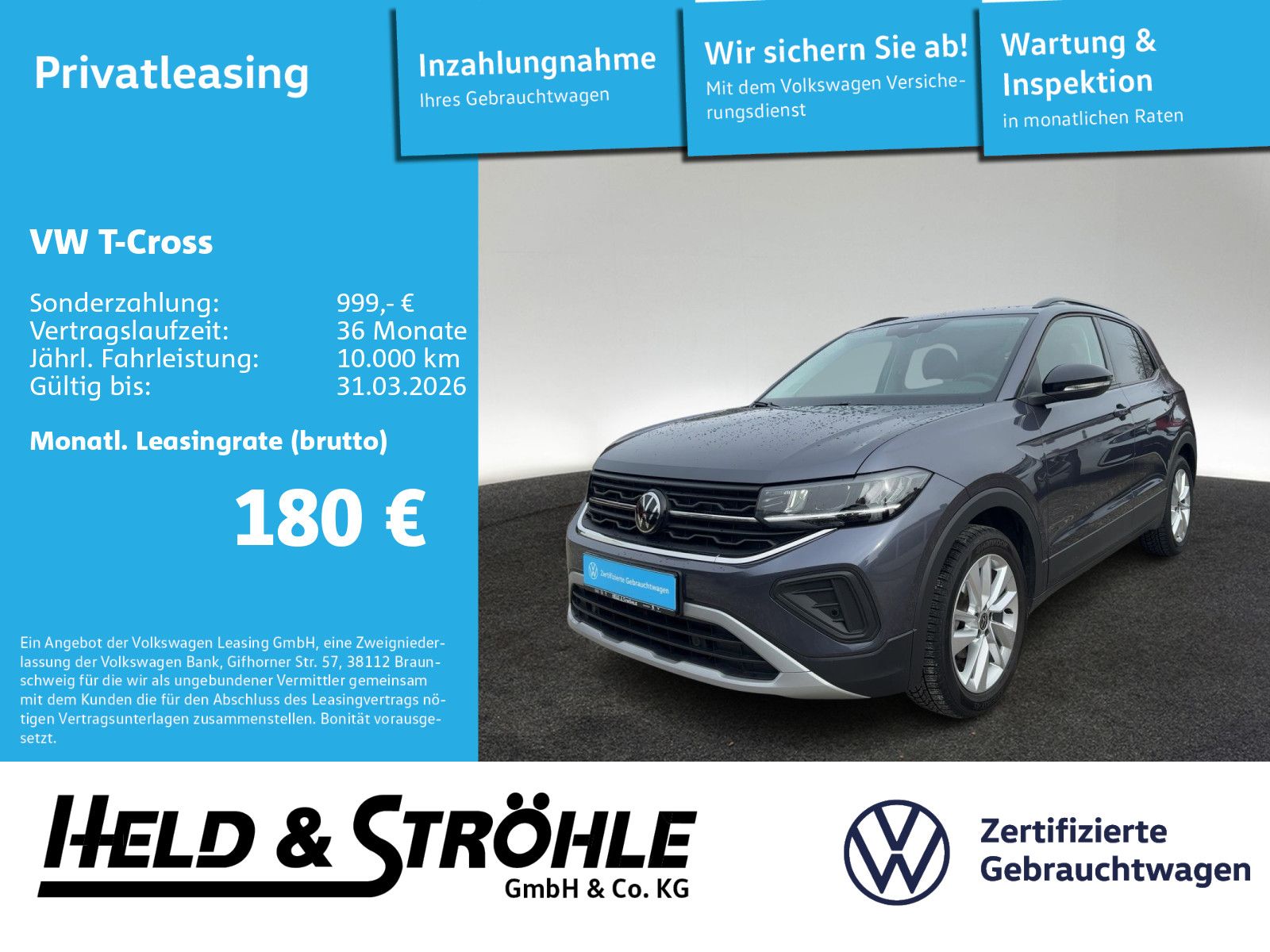 Volkswagen T-Cross Goal 1.0 TSI ACC ALU LED NAVI PDC SHZ