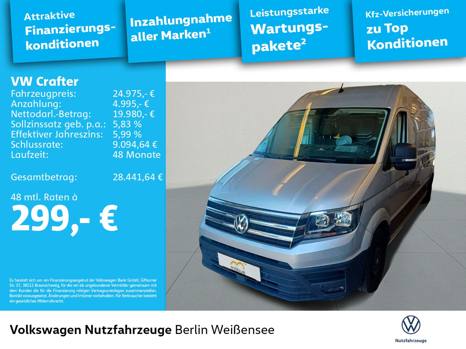 Volkswagen Crafter 35 2.0 TDI Trendline L3H2 Aut. AHK ACC K foto 2
