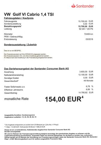 Fahrzeugabbildung Volkswagen Golf VI Cabriolet 1,4 TSI >AUT/NAV/SHZ/TEMP<