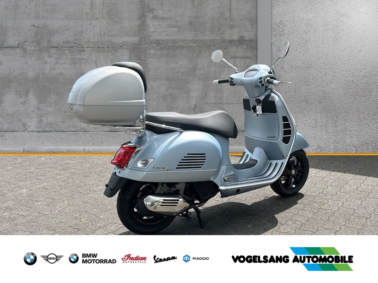 Fahrzeugabbildung Vespa GTS 125 Super Tech, Gepäckträger in Chrom, Topca