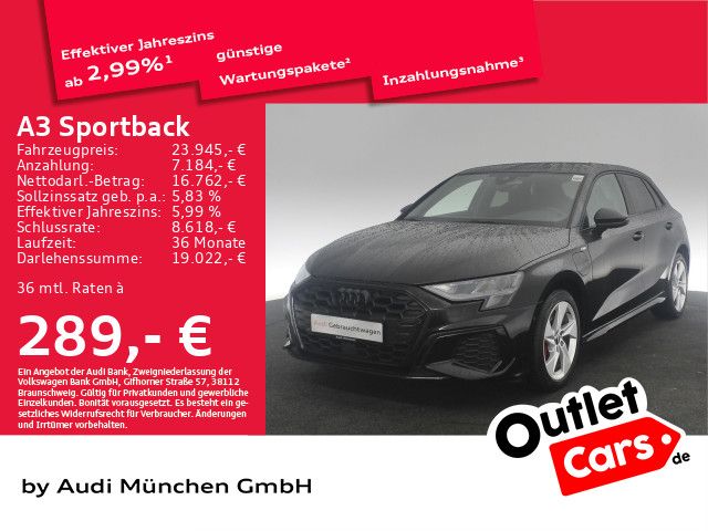 Audi A3 Sportback 45 TFSI e S tronic S line B&O/Virtu