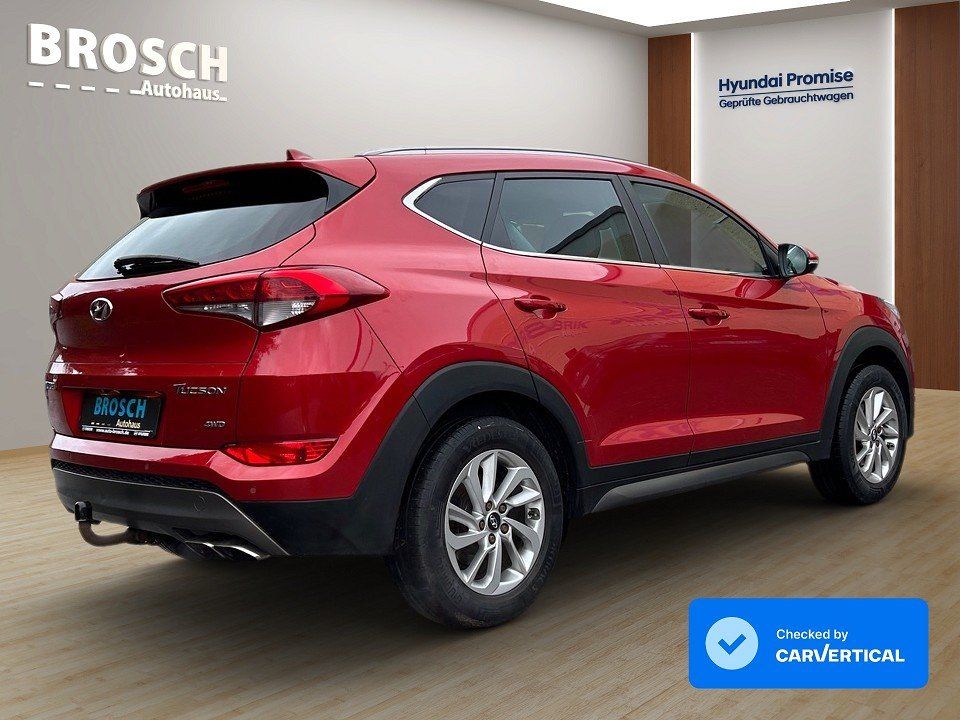 Fahrzeugabbildung Hyundai TUCSON 1.6T 4WD INTRO AHK 1.HAND NAV+KAMERA+PDC+