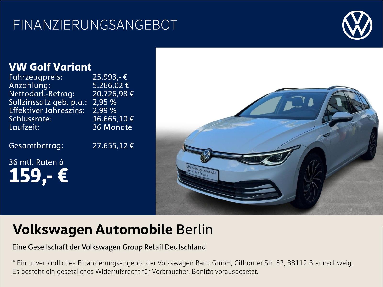 Volkswagen Golf Variant VIII 1.5 eTSI DSG Style Navi LED SH