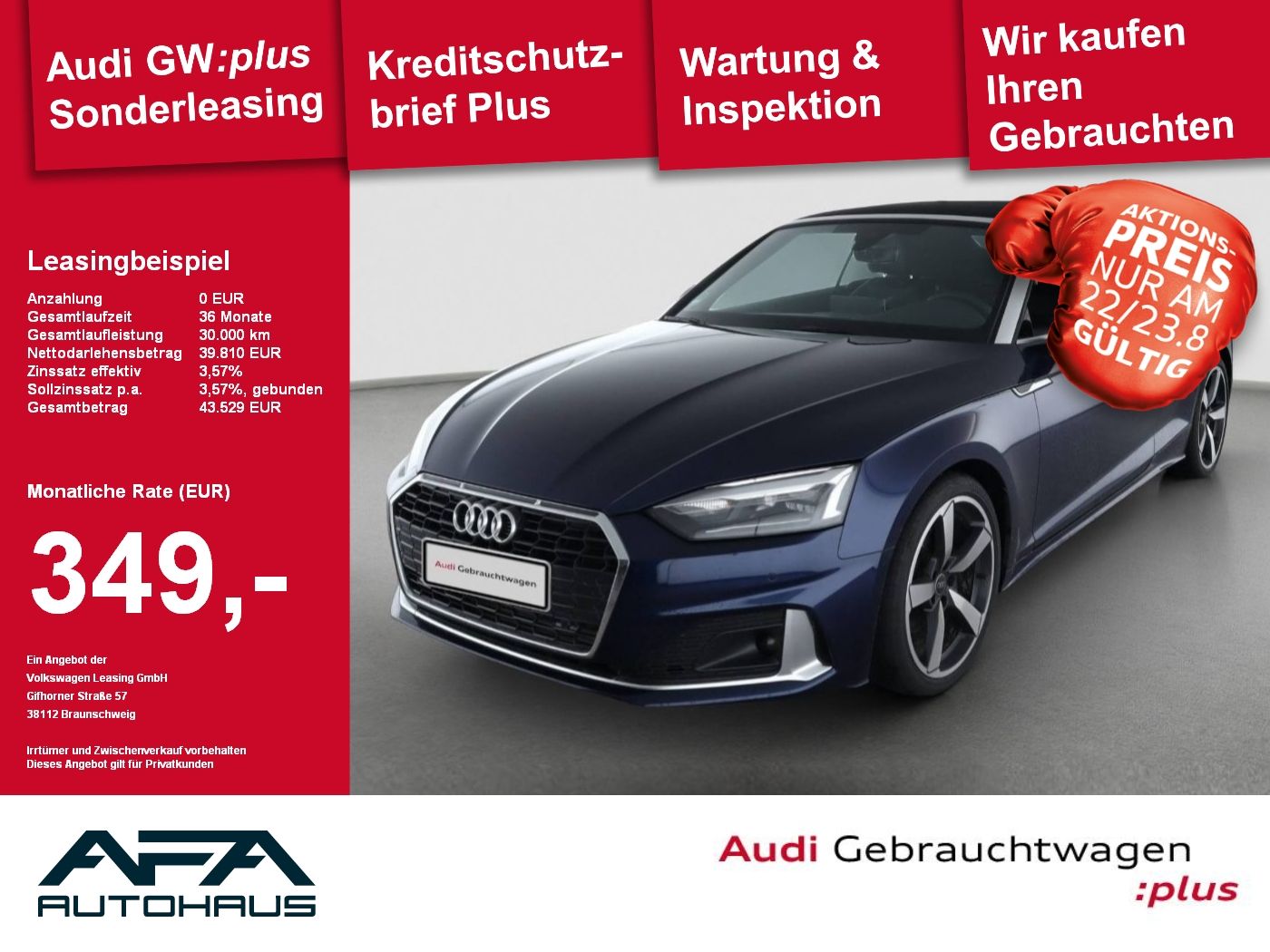 Audi A5 Cabriolet 35 TFSI advanced S-tronic AHK*NAVI+