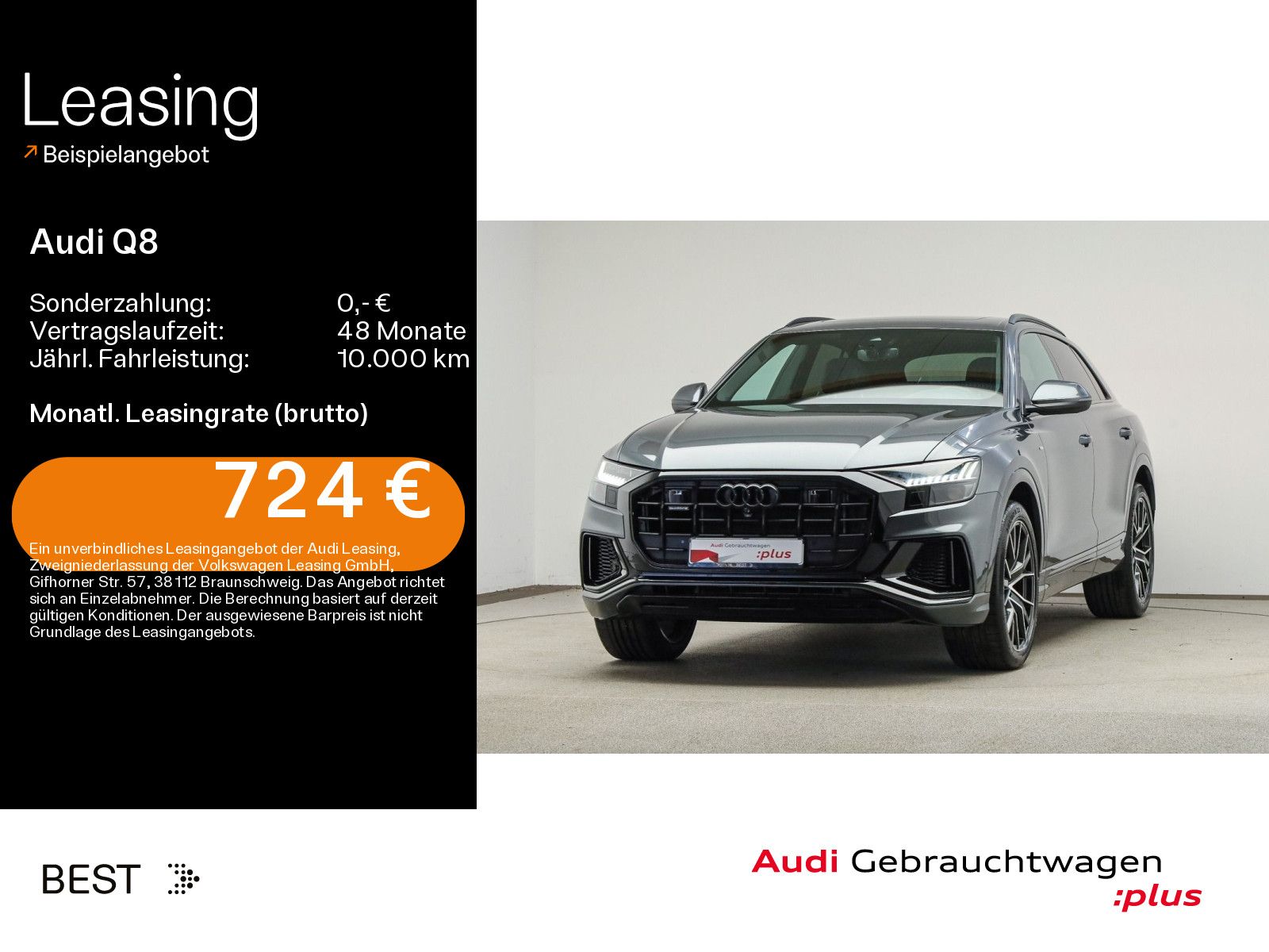 Audi Q8 55 TFSI 2 x S line AHK, Pano, B&O, Assist