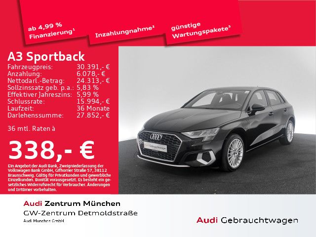 Audi A3 Sportback 40 TFSI e S tronic advanced S line