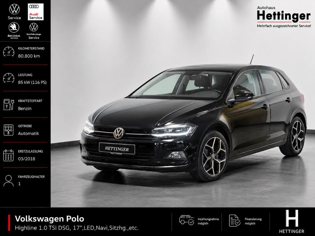 Volkswagen Polo Highline 1.0 TSI DSG, 17",LED,Navi,Sitzhg..
