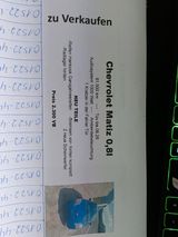 Chevrolet Matiz 0,8l - Chevrolet Matiz: Privatanbieter