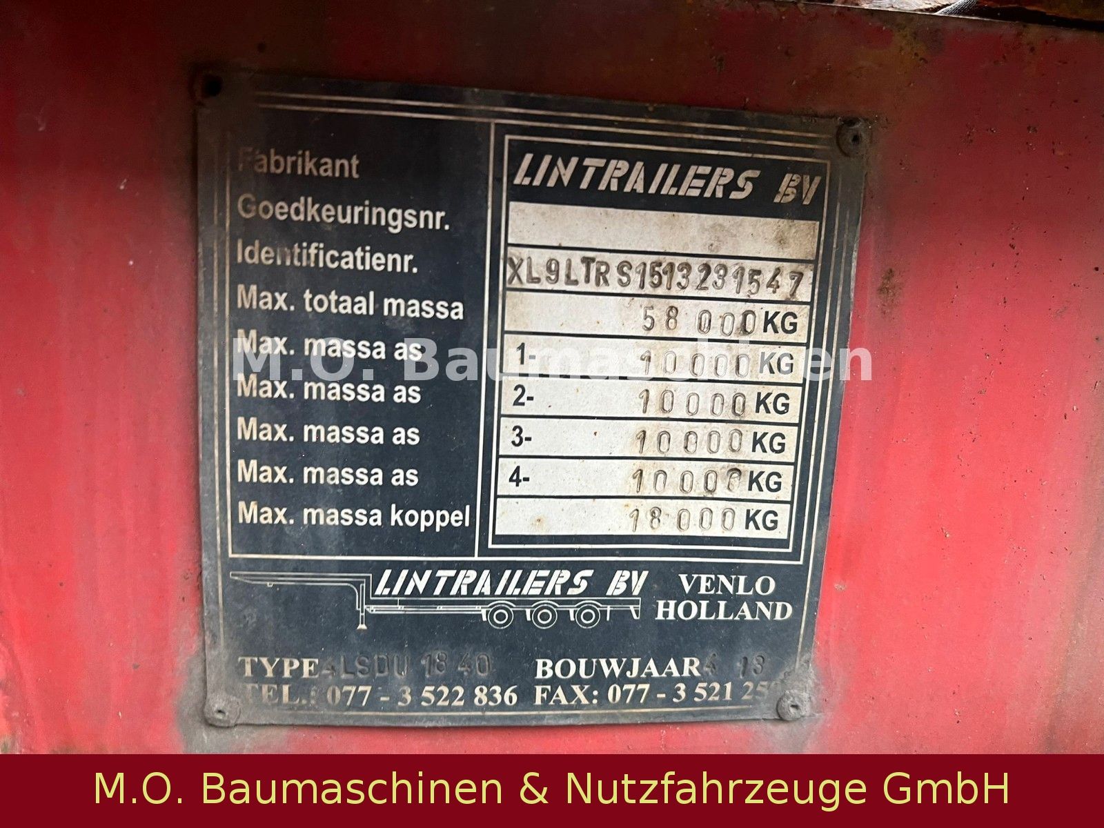 Fahrzeugabbildung LinTrailers 4 LSDU 18-40 / 4 Achser / Luftgefedert /