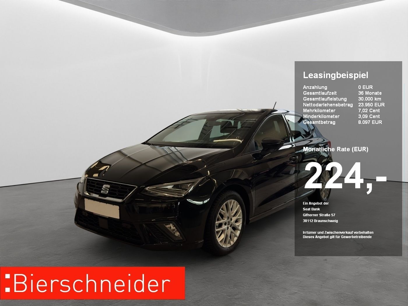 Seat Ibiza 1.5 TSI DSG FR Business ab 199.-netto LED