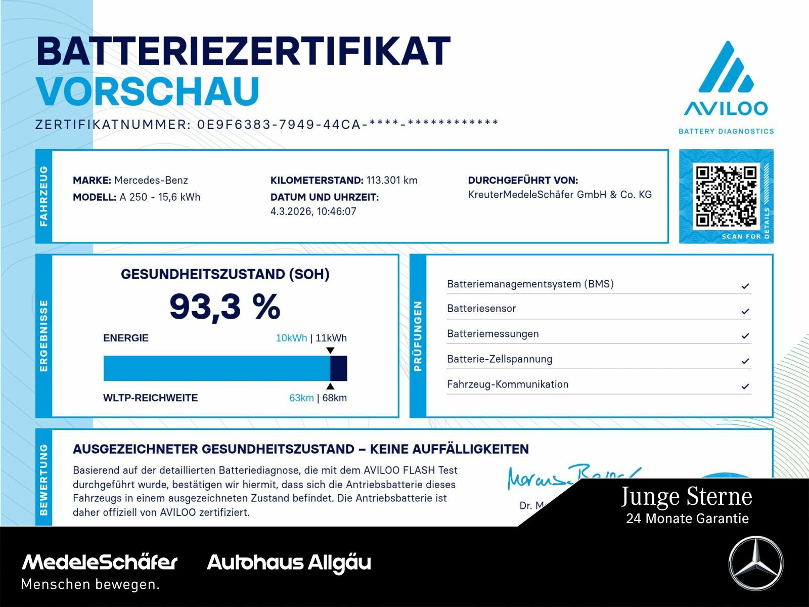Mercedes-Benz A 250 e AMG Night Distronic AHK MLED Sound Kam
