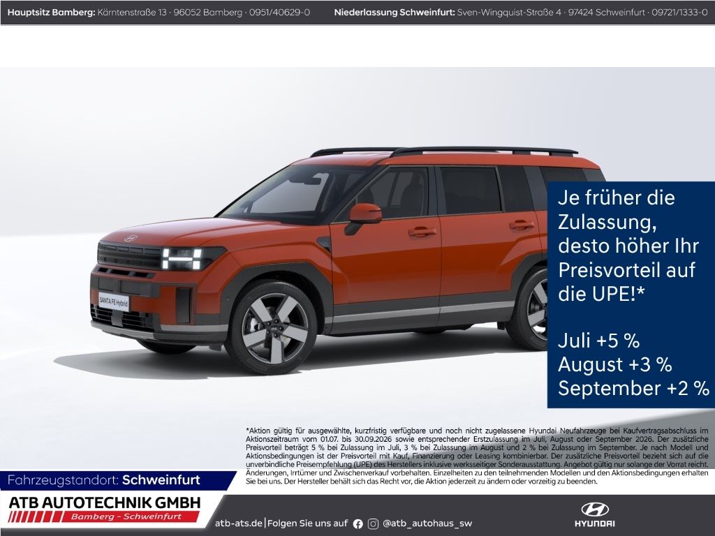 Hyundai SANTA FE Hybrid 1.6 T-GDI Signature 2WD 5-Sitzer
