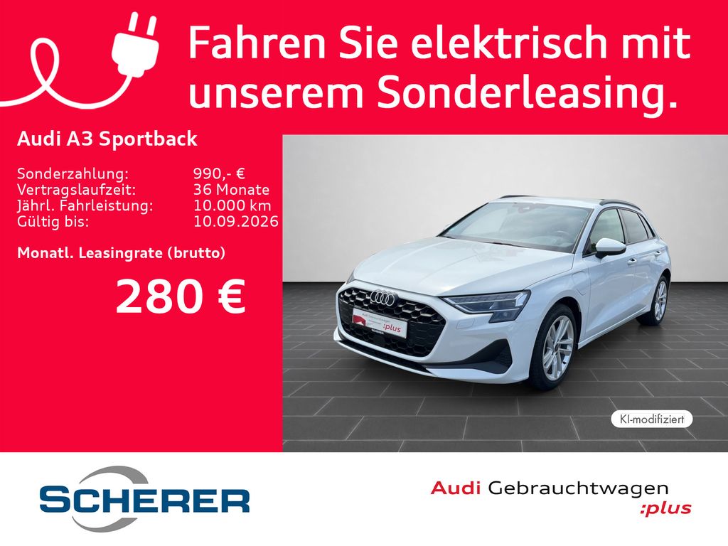 Abbildung Leasingangebot Audi A3 Sportback 40 TFSIe KAMERA SHZ MMI+ LED VIRTUA