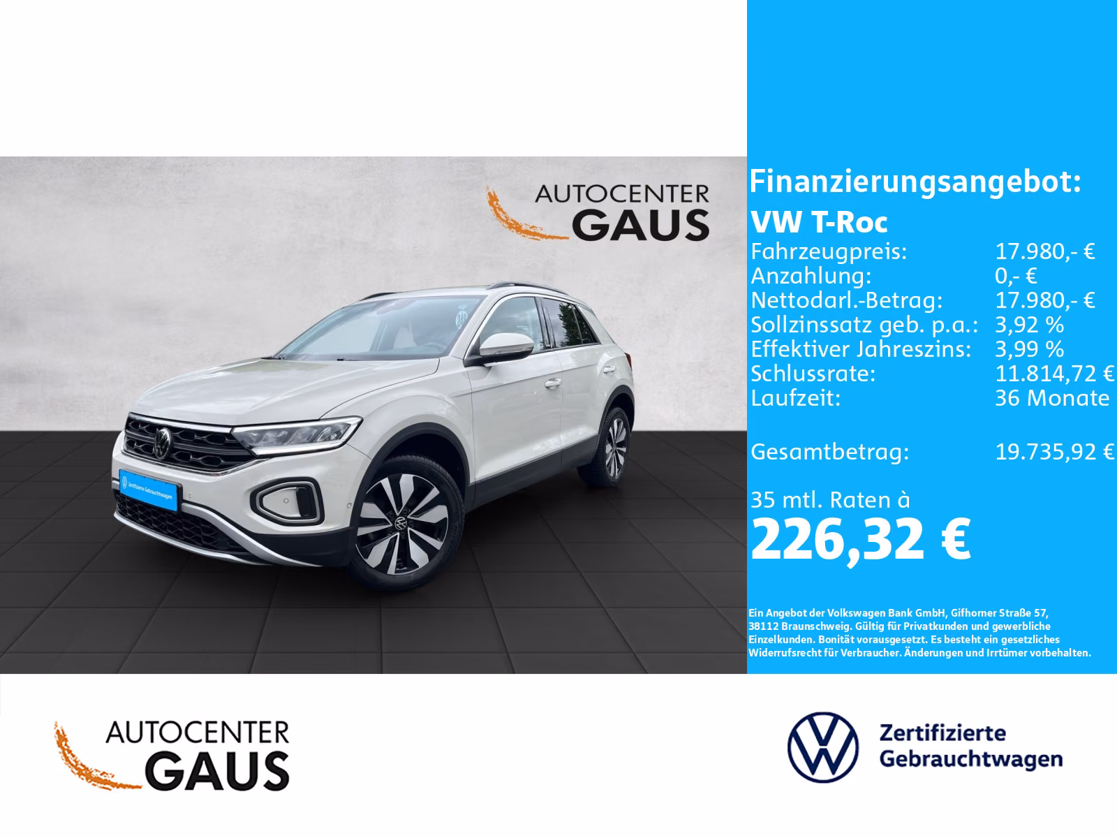 Volkswagen T-Roc Move 1.0 TSI Navi*Kamera*LED*App-Connect, миниатюра 2