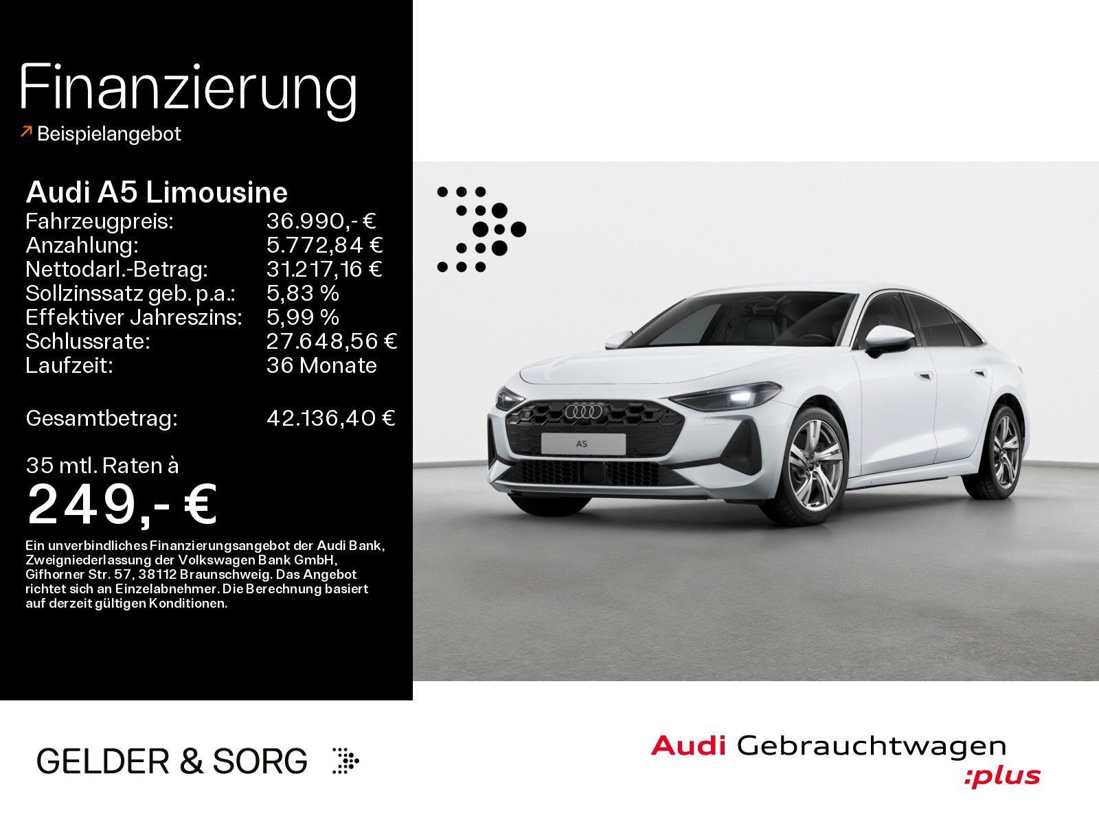Audi A5 Limousine TDI 150 kW Business*LED*RFK*ACC*