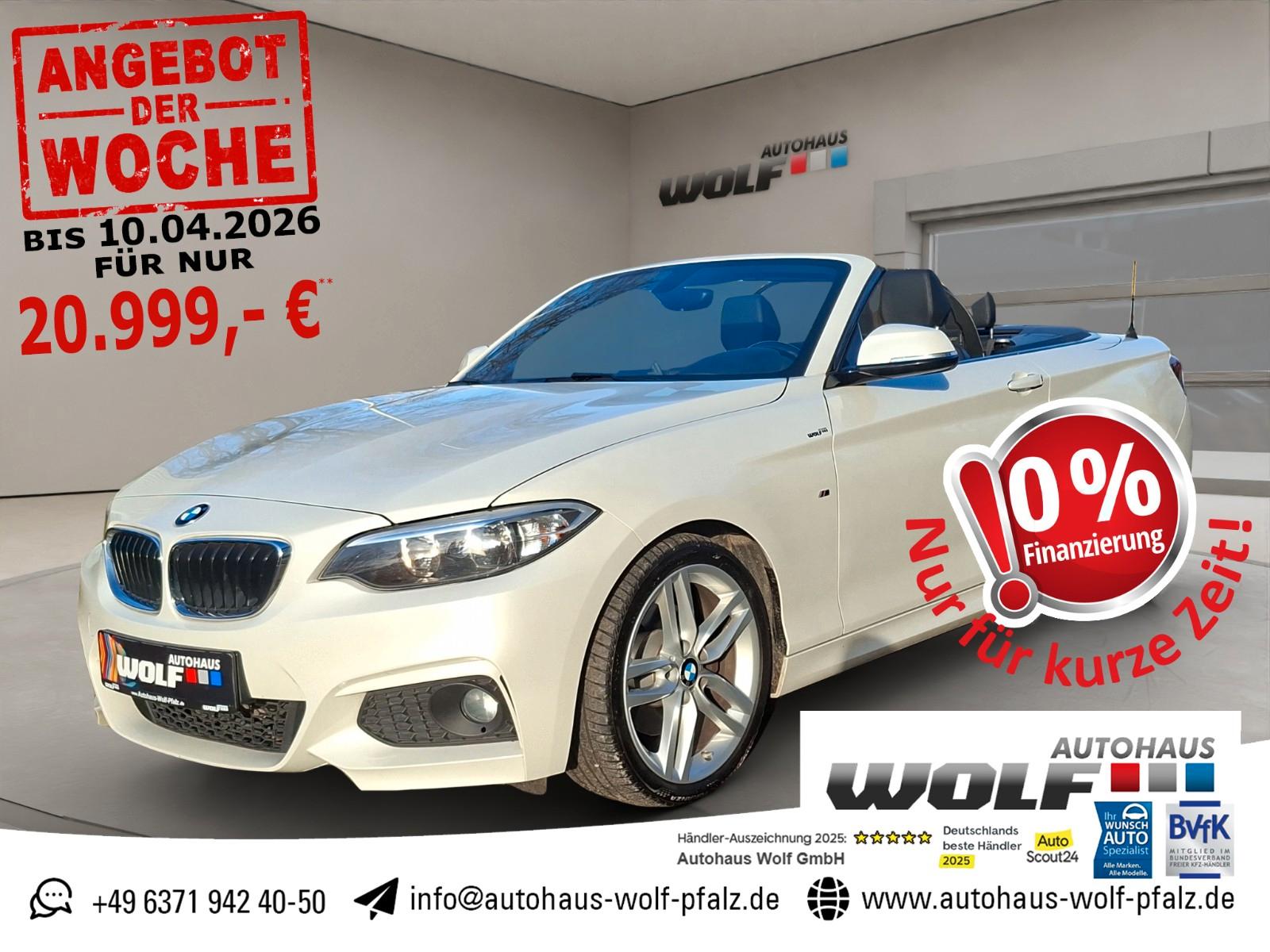 BMW 220i Cabrio M Sport 18"~GRA~SHZ~PDC~Ambiente~Blu