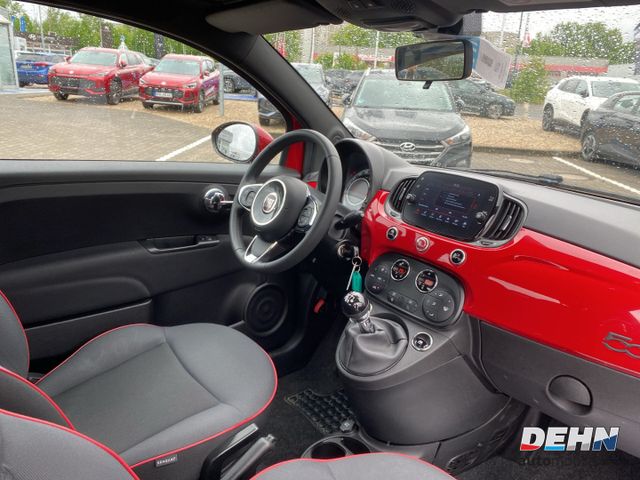 Fiat 500C Cabrio 1.0 Hybrid Red Komfortpaket PDC