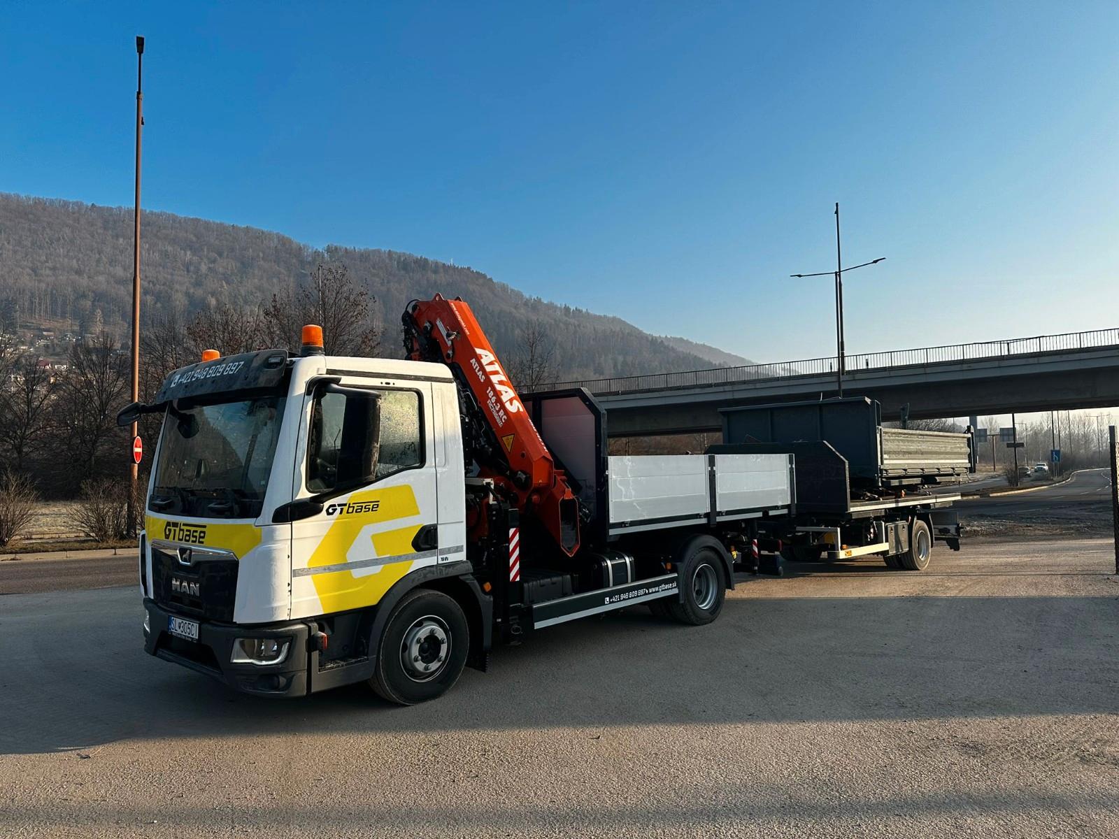 MAN TGL 12.220 Pritsche+Atlas kran/S3 kipper / Trans
