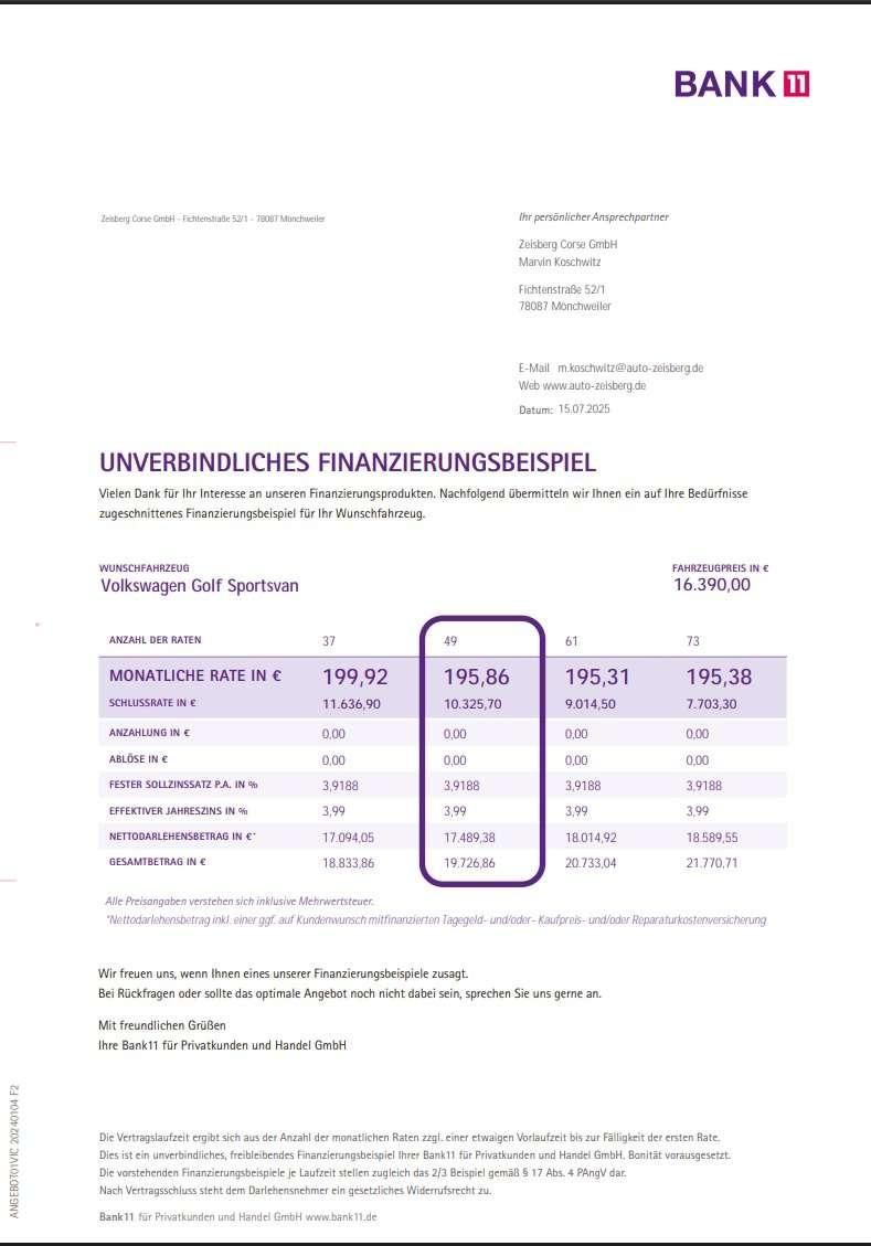 Fahrzeugabbildung Volkswagen Golf Sportsvan Highline 1.4 TSI DSG Navi RFK