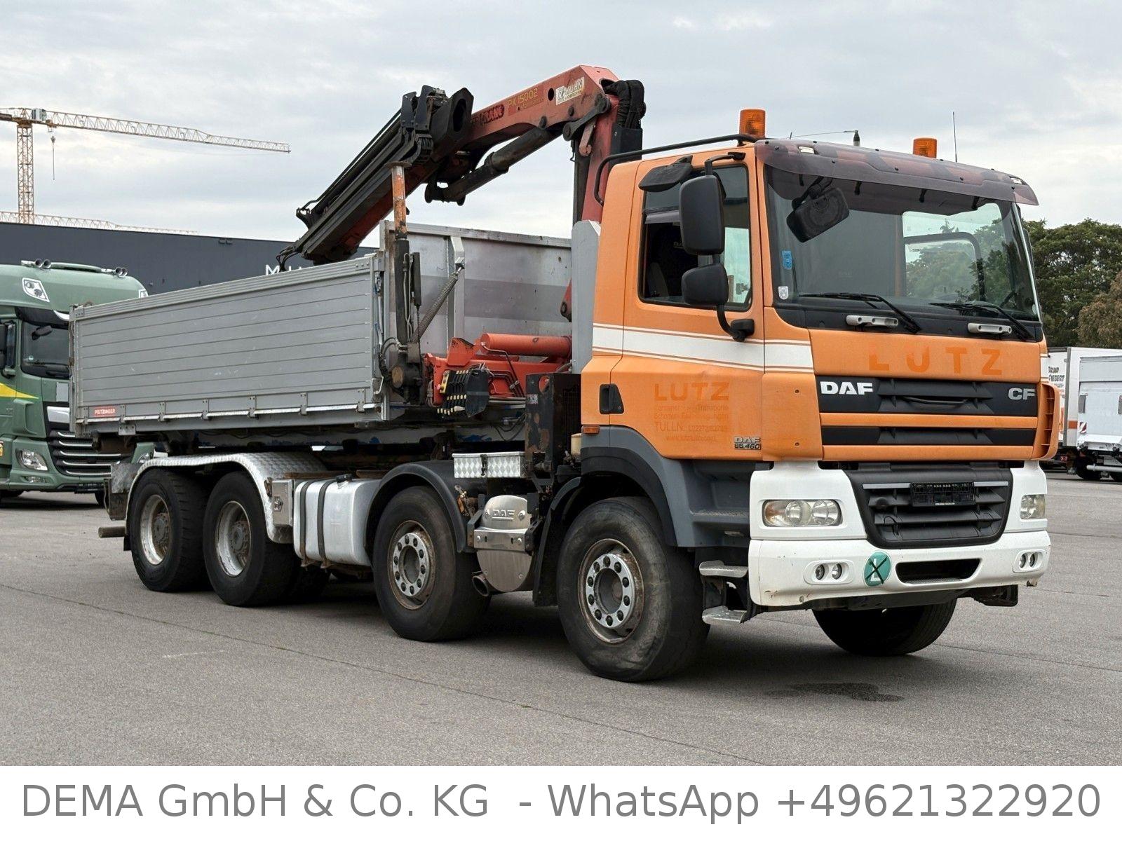 DAF CF85462*8x4*Mit Kran*Retarder*Klima*Hinterkipper