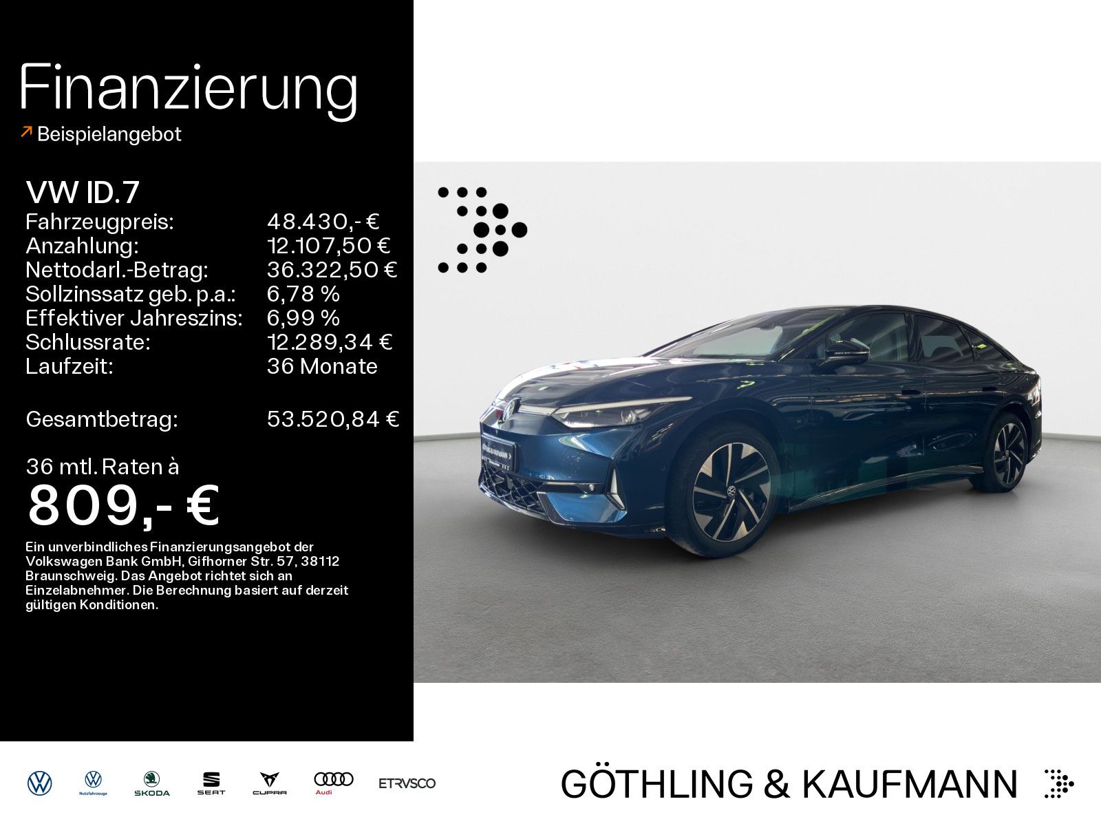 Volkswagen ID.7 GTX 4M*NAVI*WP*AHK*360*IQ.DRIVE*IQ.LIGHT*20