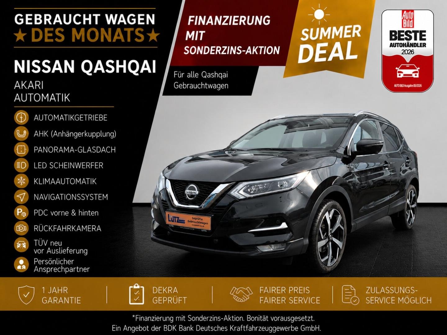 Nissan Qashqai Akari Automatik AHK Panorama LED Klima N