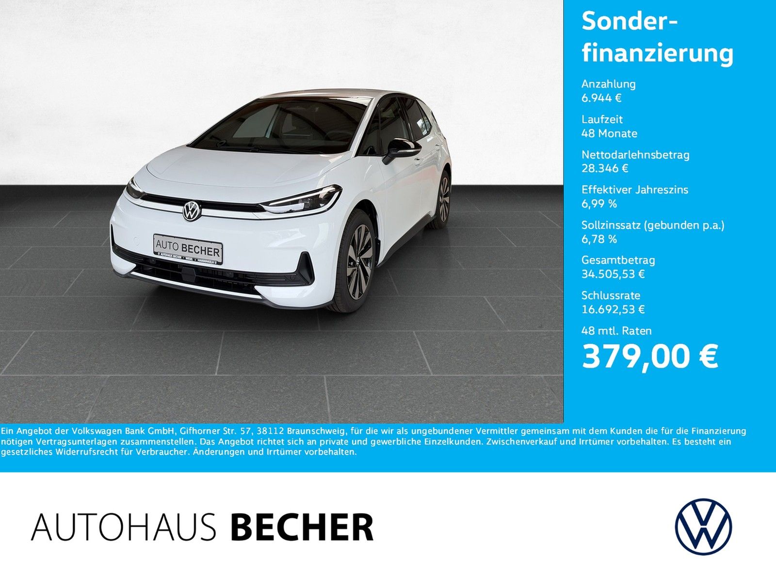 Volkswagen ID.3 Neo Life 125 kW / 50 kWh /Navi/LED/Rückfahr