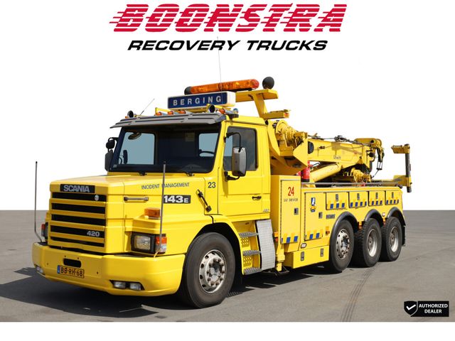 Scania T143 E V8 8X4 Wrecker Rotator Falkom Century 151