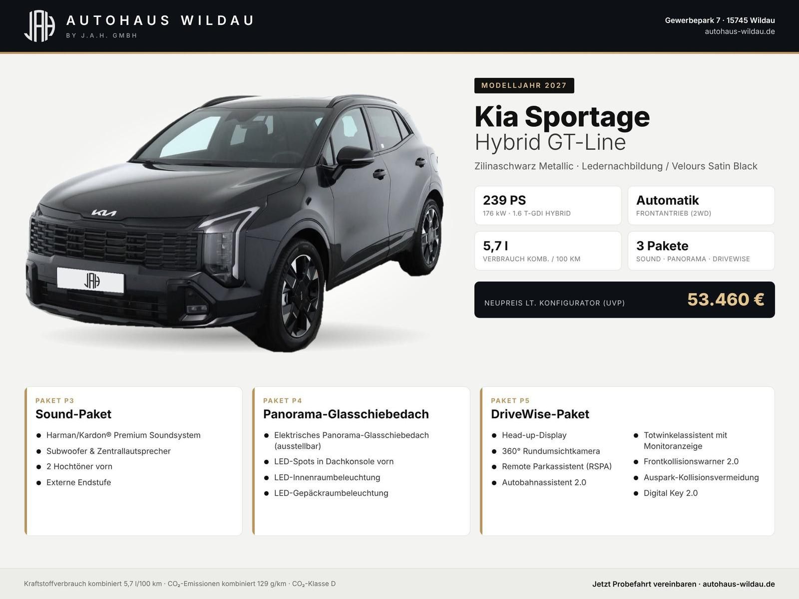 Kia Sportage GT Plusline HEV 1.6T *PANO*H&K*HEAD-UP* imagem 3