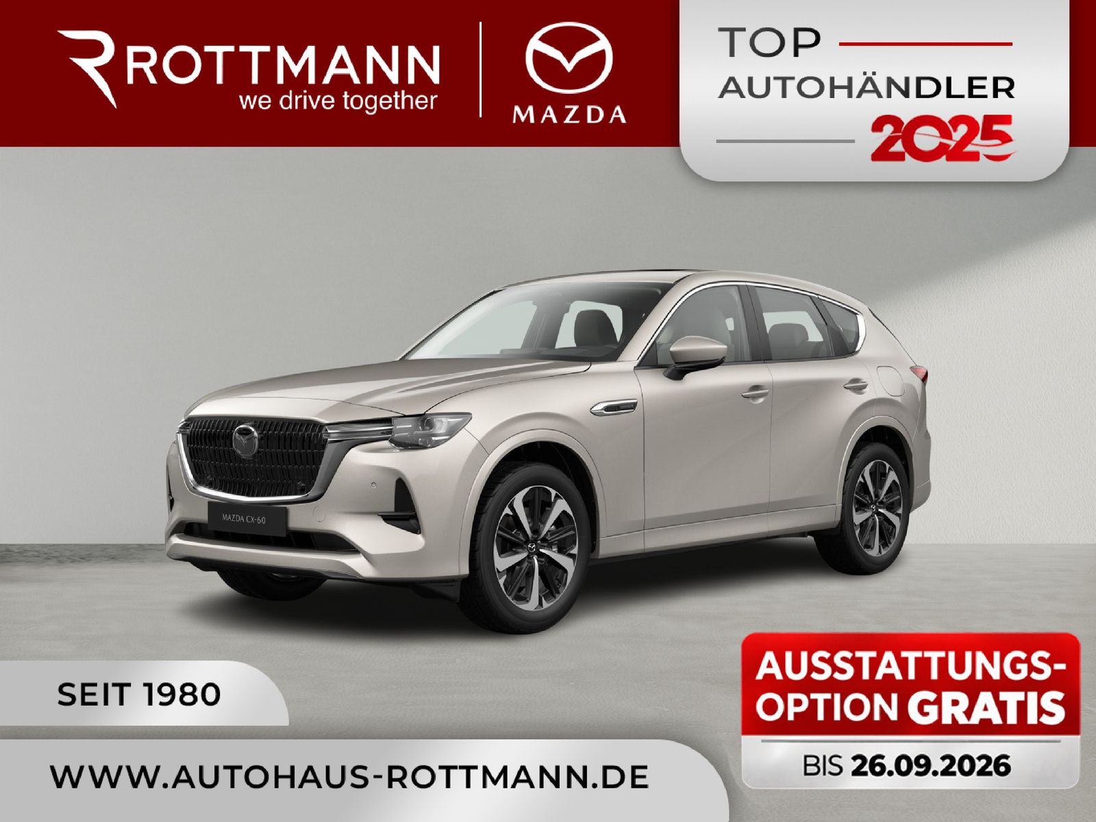 Mazda CX-60 2026 eSKYACTIV D 200ps Aut. Takumi Leder-W