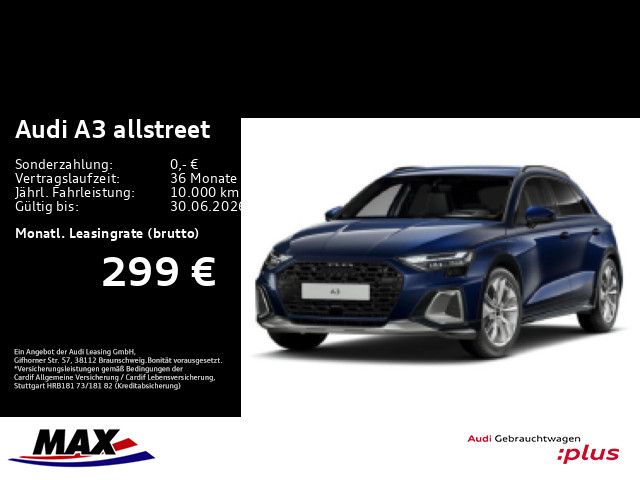 A3 allstreet 40 TFSI e LED+KAMERA+HUD+AHK+VCP+SO