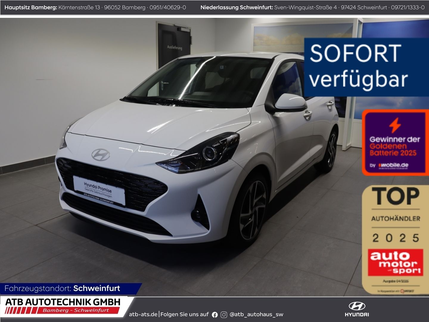 Fahrzeugabbildung Hyundai i10 1.2l Prime Navi Apple CarPlay Klimaautom DAB