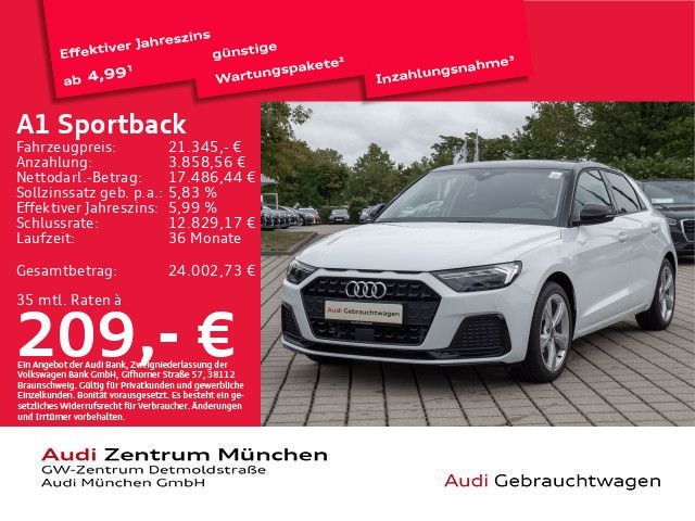 Audi A1 Sportback 25 TFSI S tronic advanced Navi+
