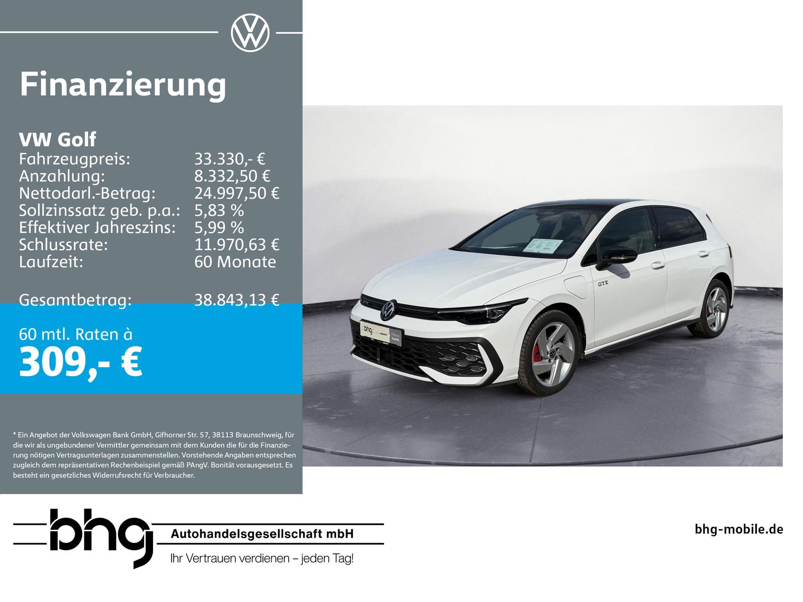Volkswagen Golf GTE 1.5 TSI Hybrid COCKPIT PRO HUD DCC IQ.L