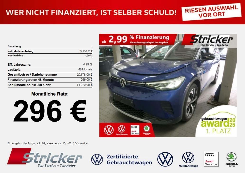 Volkswagen ID.4 1st 150/77 296,-ohne Anzahlung Navi Kamera