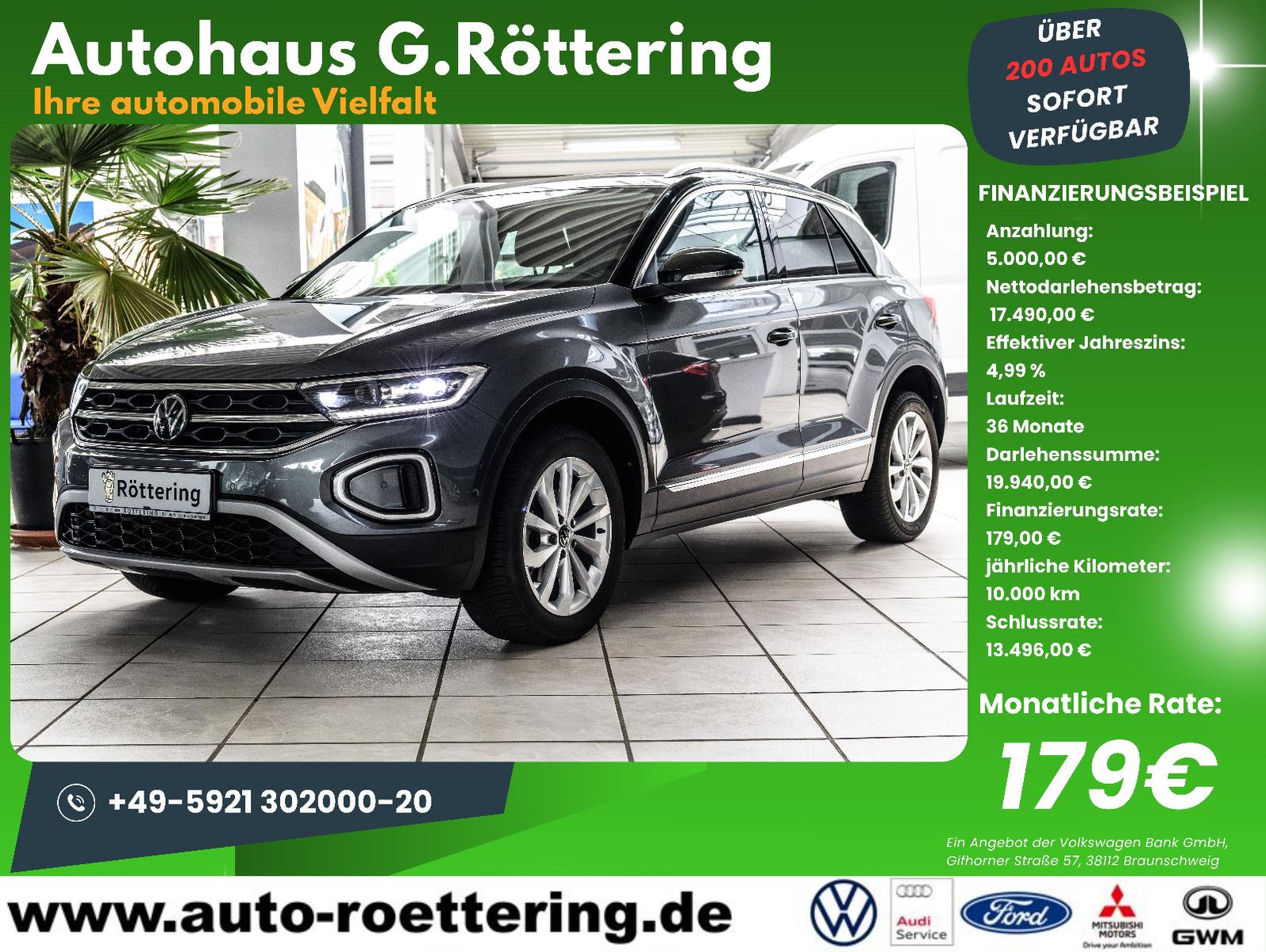 Volkswagen T-Roc Style+LED+AHK+ACC+SHZ+GJR+APPCONNECT