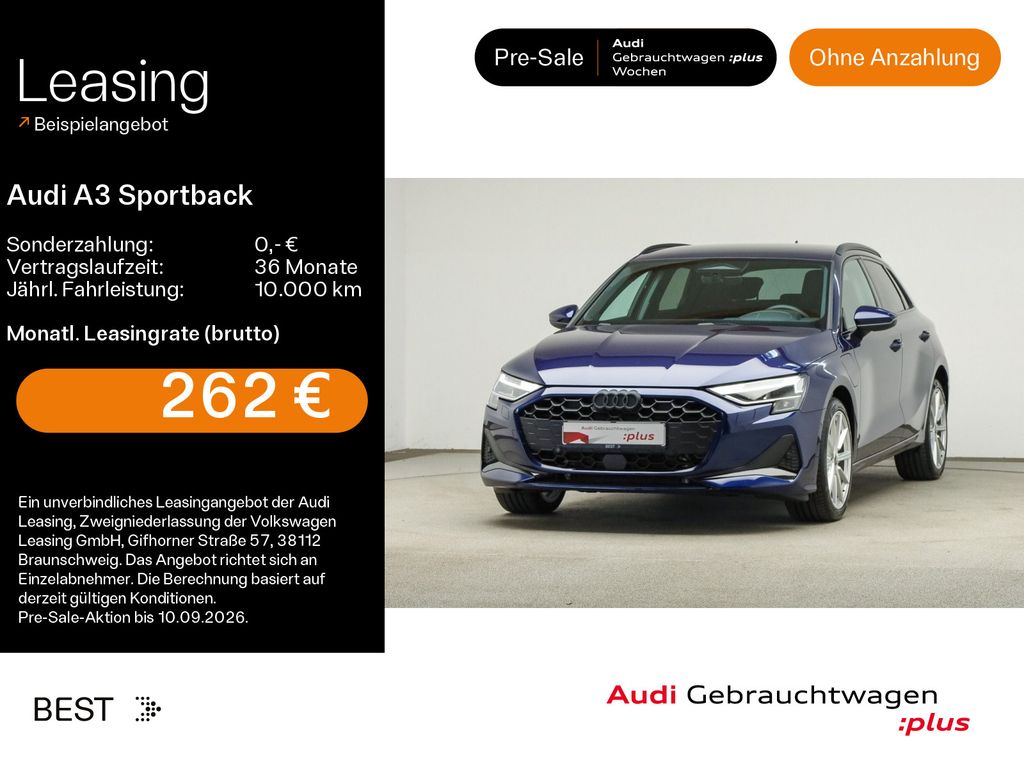 Audi A3 Sportback 40 TFSIe advanced*NAVI-PLUS*LED*KAM