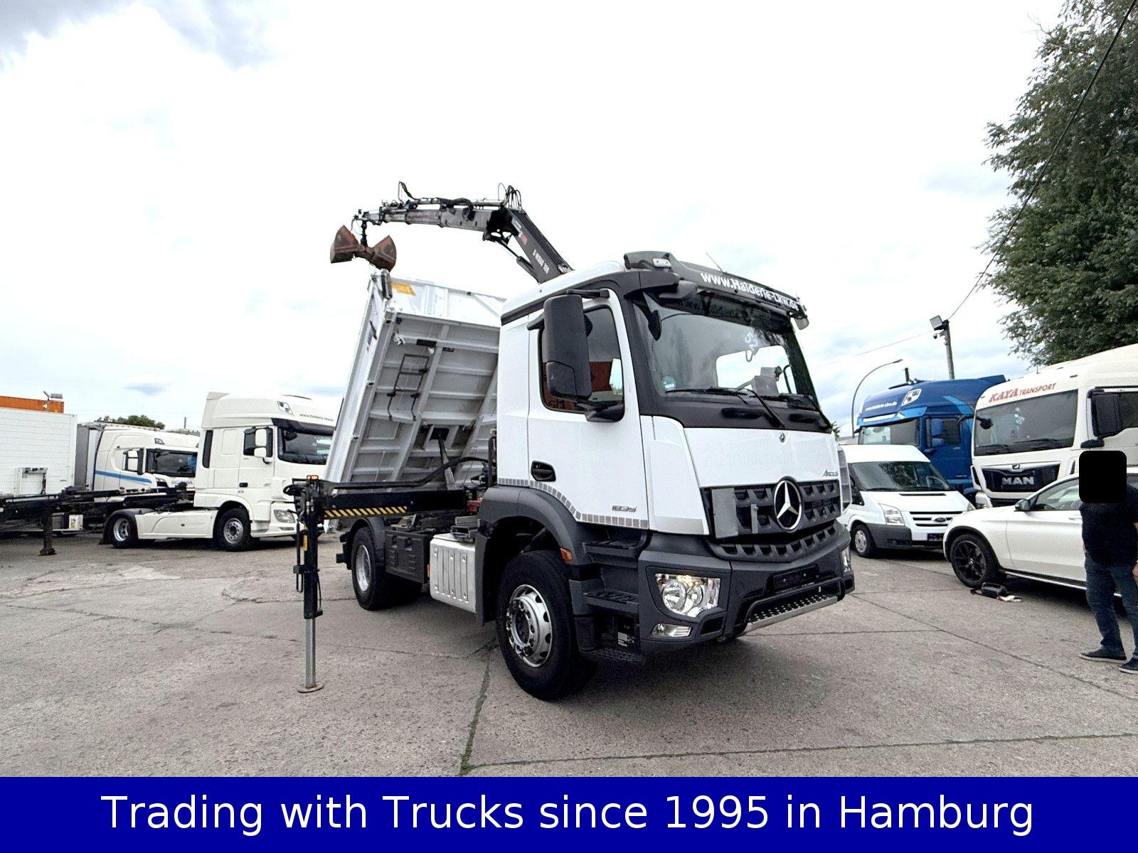 Mercedes-Benz Arocs 1835 3-Seitenkipper+Kran Funk 1. Hand*TOP*