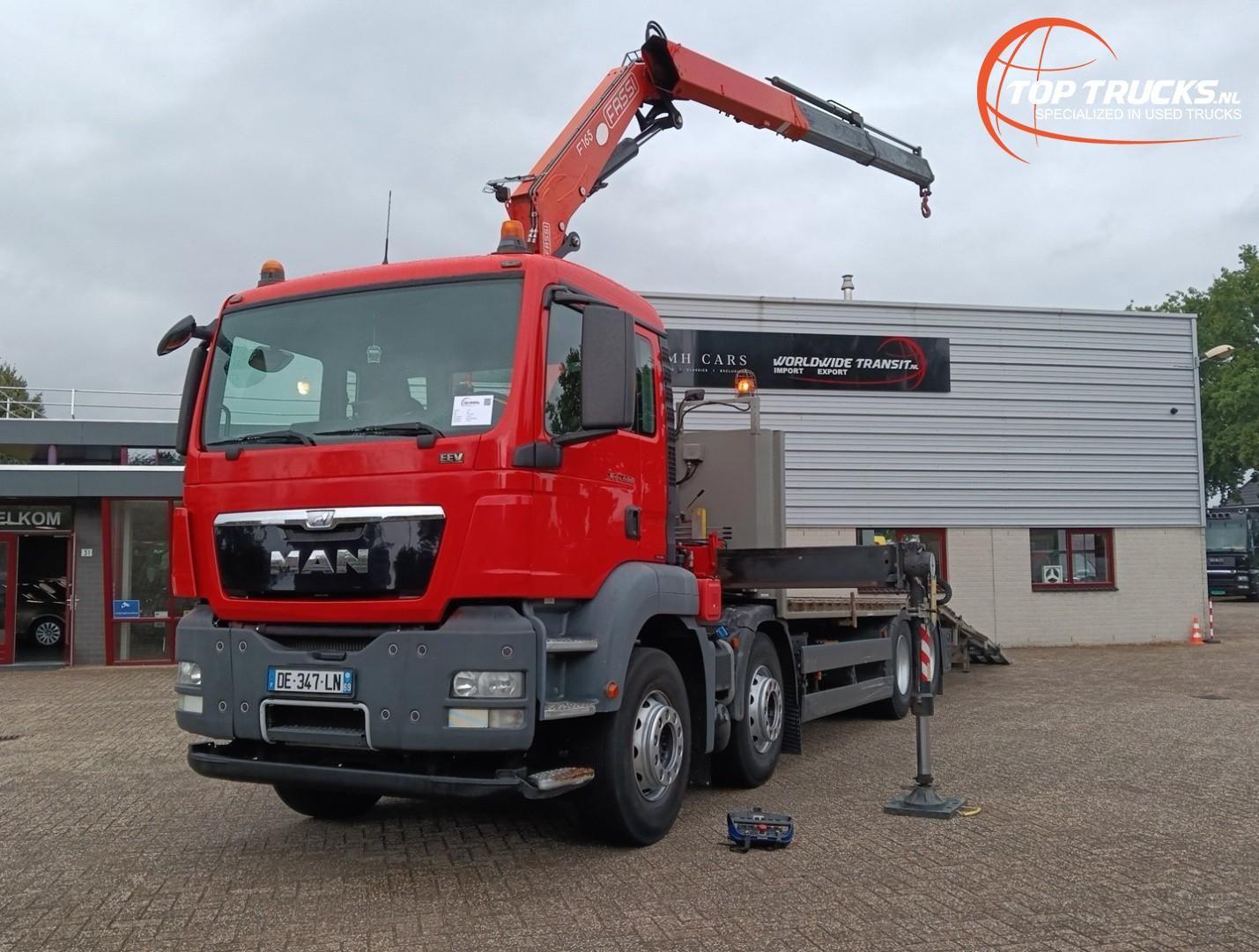 MAN TGS 35.360 8x2 - Fassi 16TM Kran, Maschinentrans