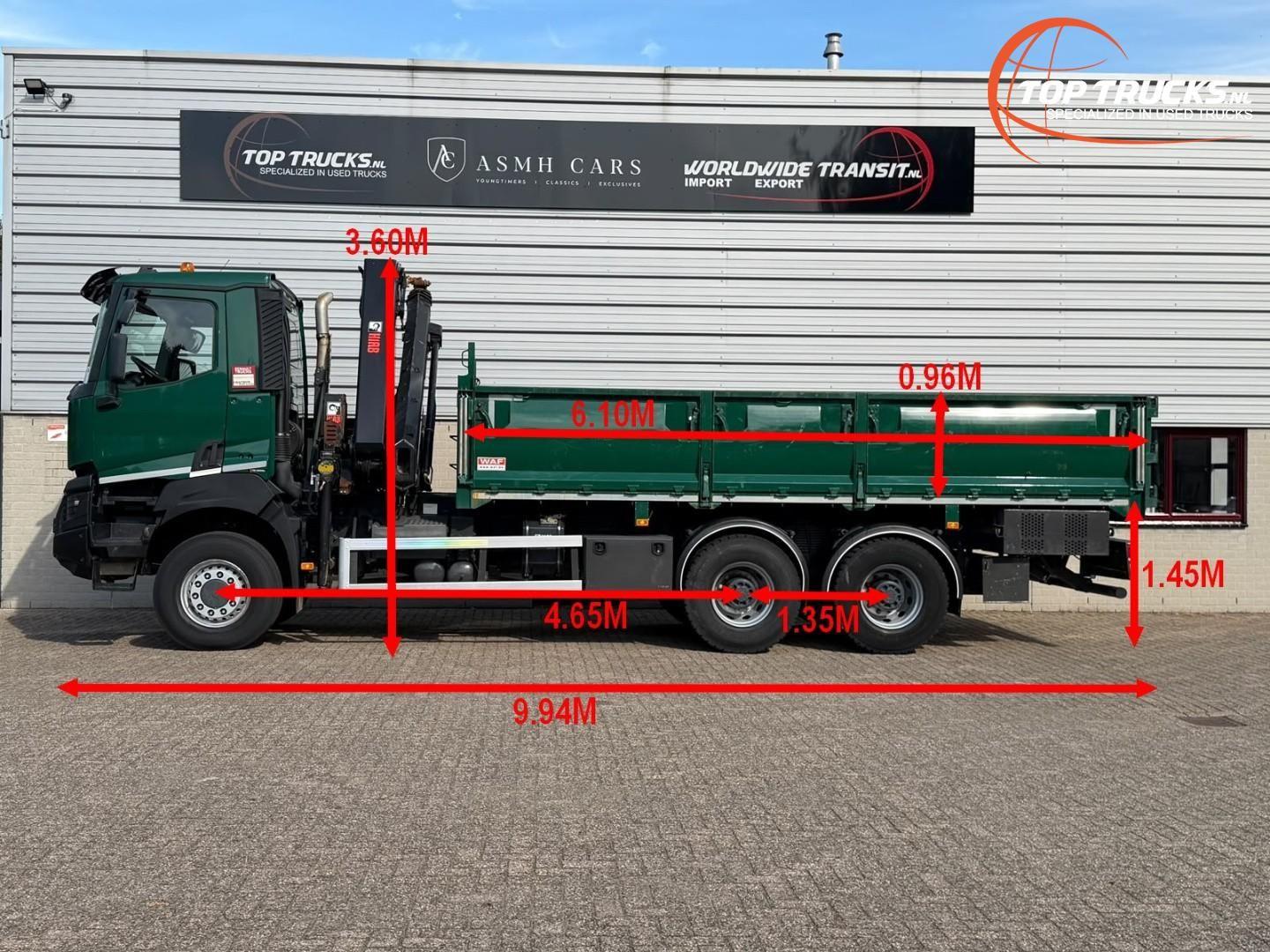 Renault K 460 6x6 -HIAB 18TM Kran, Kran, Kran, Grue -Bla