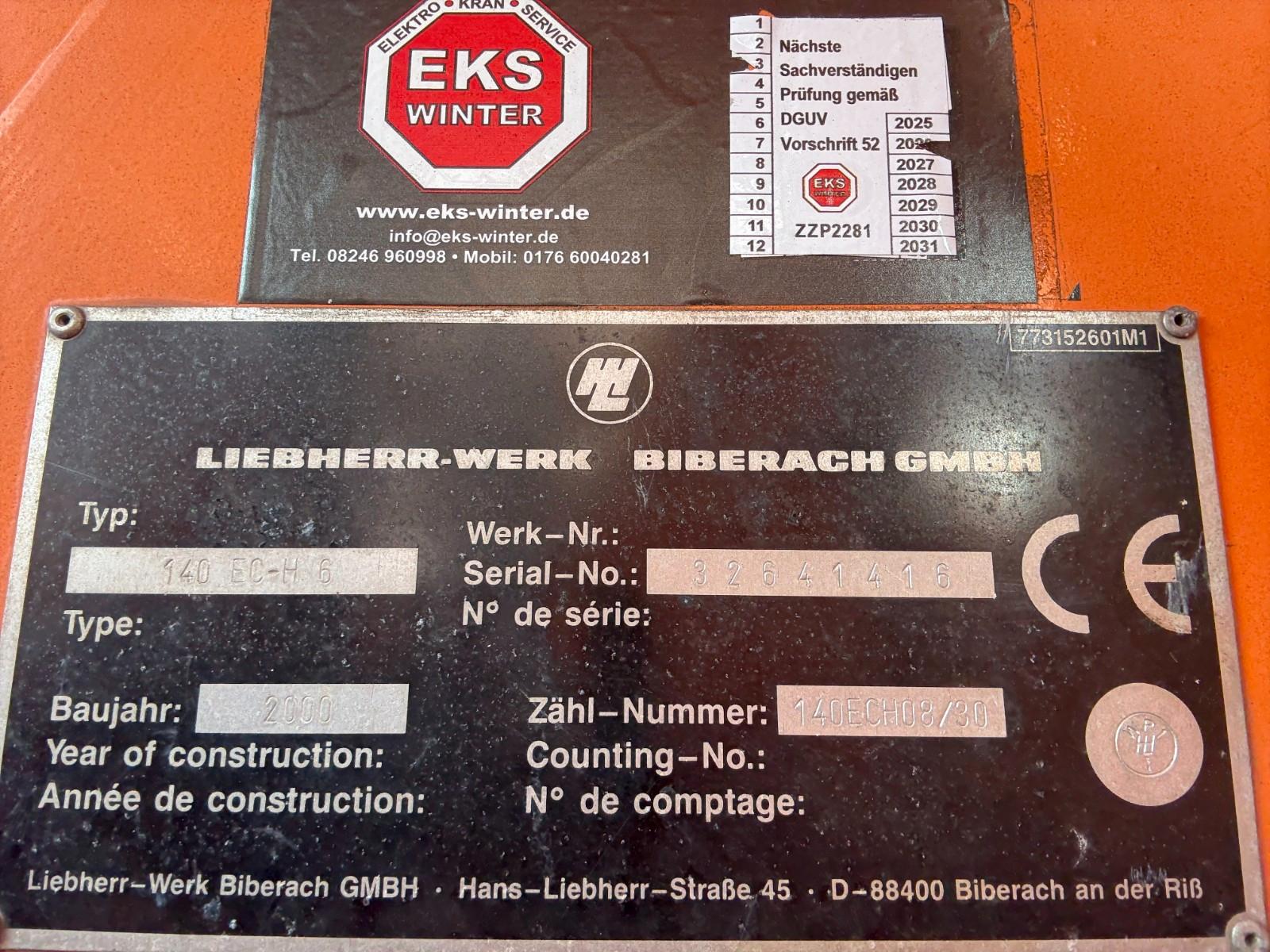 Liebherr EC140-H 6 Turmdrehkran