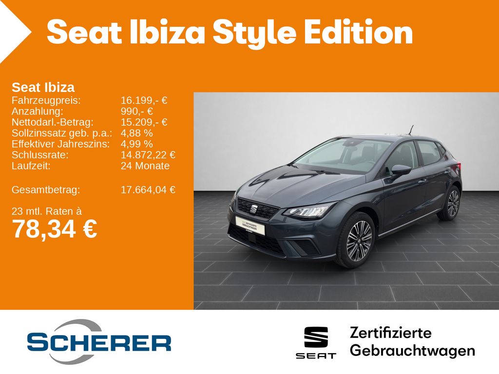 Seat Ibiza 1.0 TSI Style Edition SHZ PDC KLIMA CARPLA
