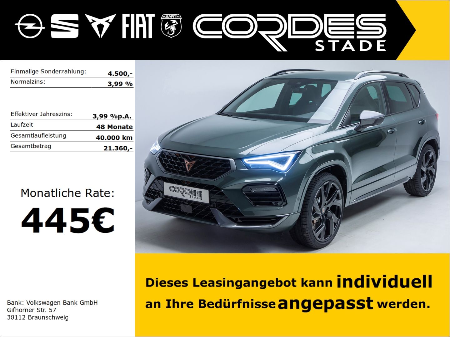Cupra Ateca VZ 4Drive Automatik AHK ACC PDC (NW86)