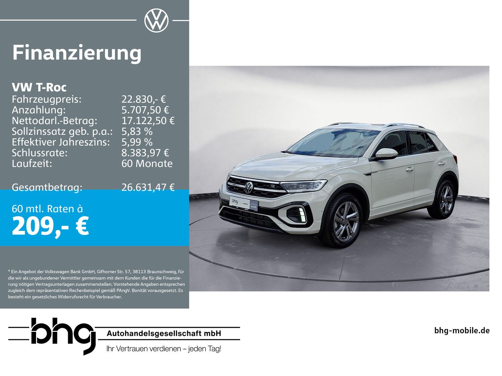 Volkswagen T-Roc 1.0 TSI OPF R-Line ACC-ParkAssist LED AppC
