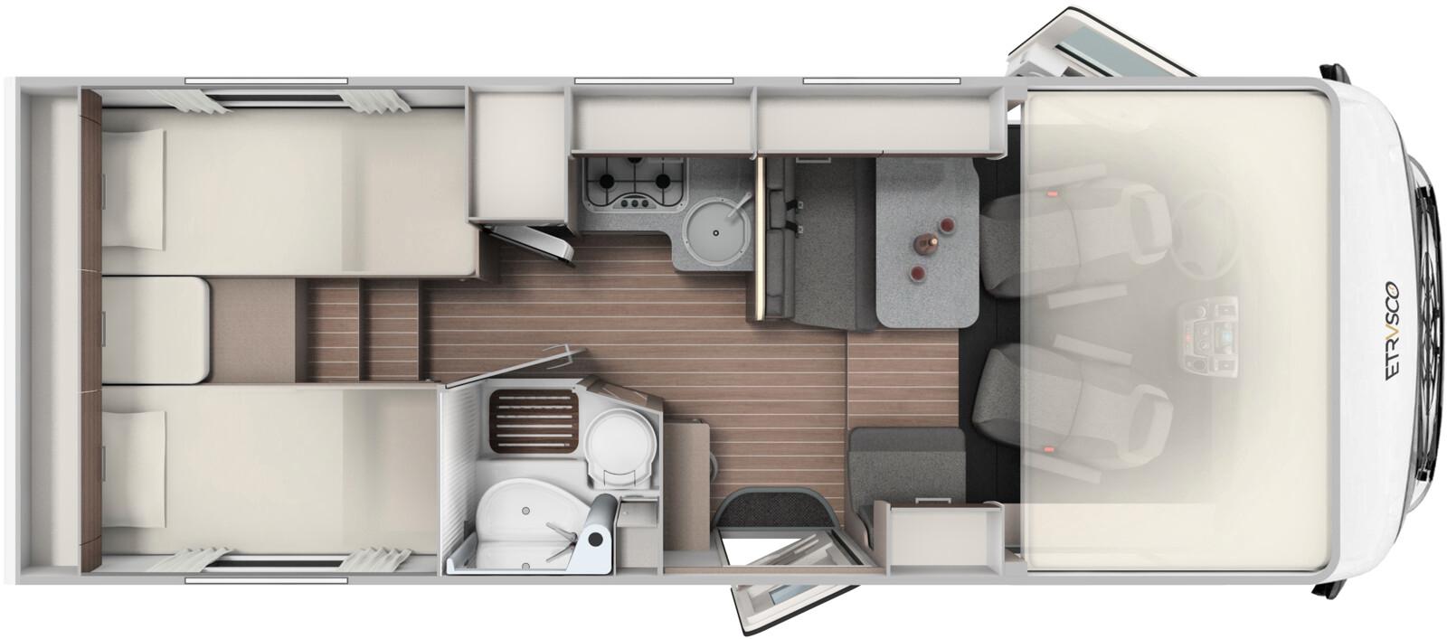 Etrusco I 6900 SB Type X Sat-TV Navi/RFK Markise