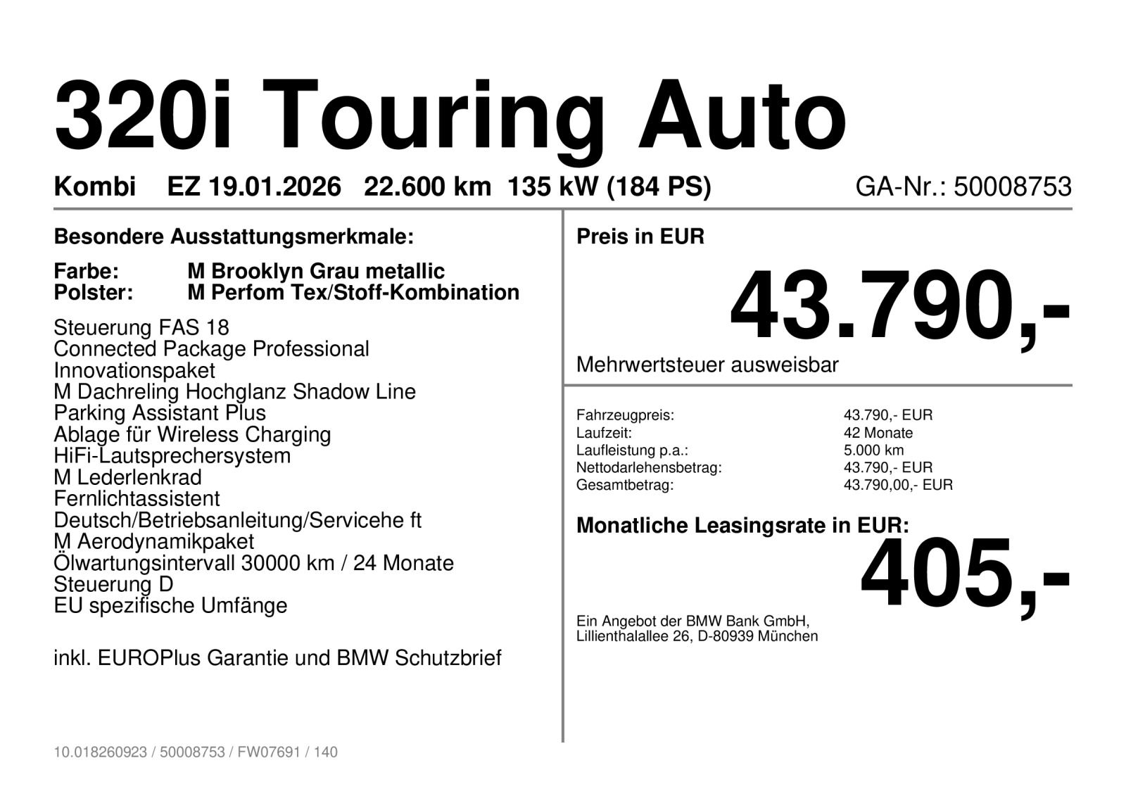 BMW 320i Touring M-Sport 1,49% Zins foto 3