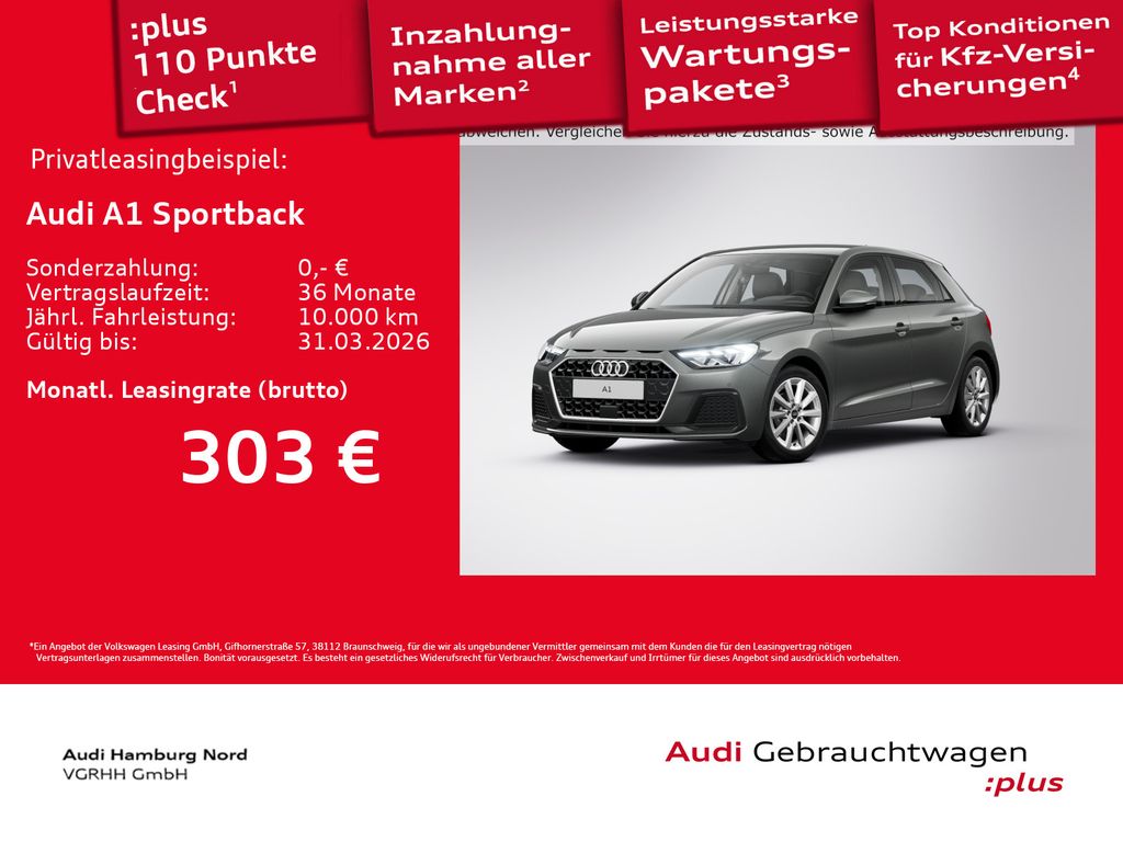 A1 Sportback 25 TFSI S tronic Sound ACC CarPlay