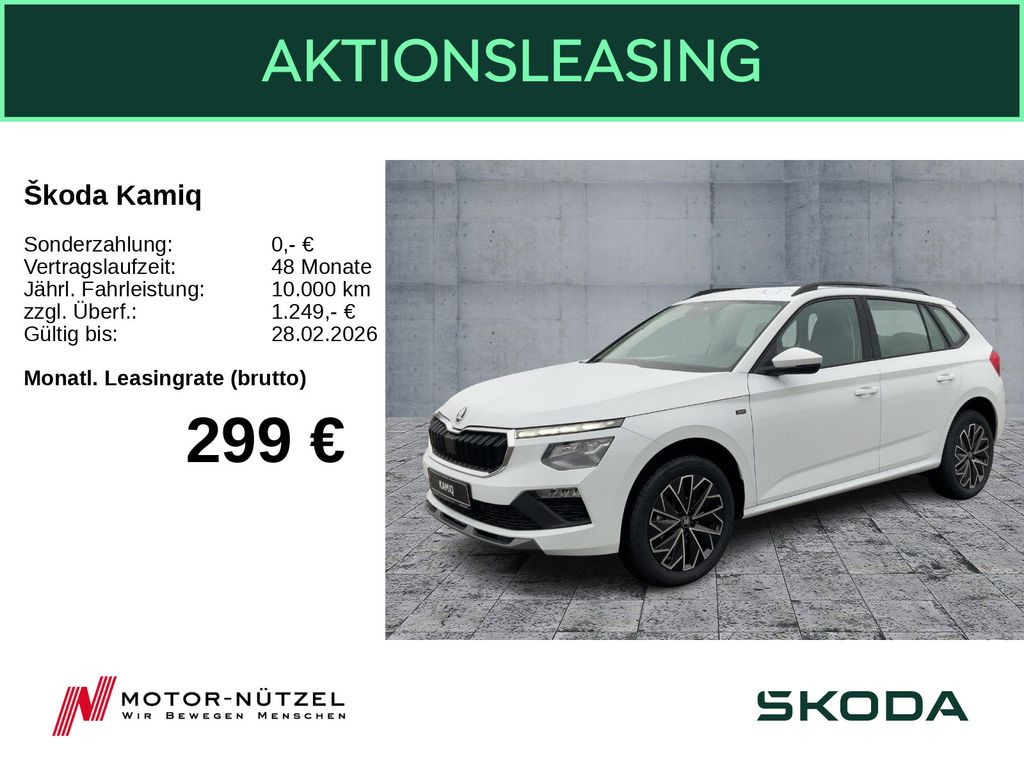 Skoda Kamiq Tour 1,5 TSI 110 kW SHZ RFK PDC KLIMA