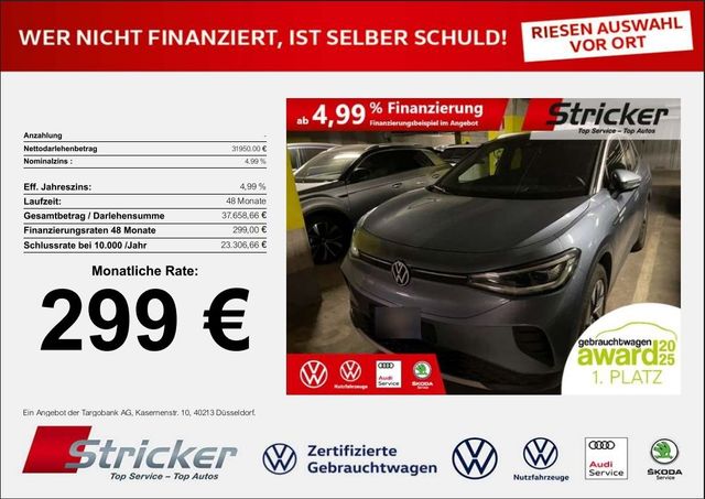 Volkswagen ID.4 Pro Performance 150/77 299,-ohne Anzahlung