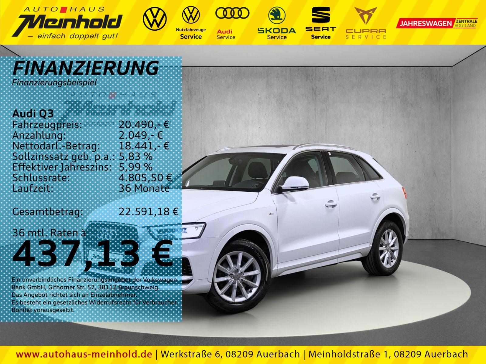Audi Q3 1.4 TFSI S-Line, AHK, LED, Dach, el Heckklapp